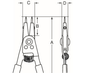 Alicates reversibles para arandelas interiores y exteriores | 2928