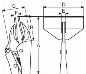 Mordazas grip para planchas de metal con Acabado en Níquel | 2967
