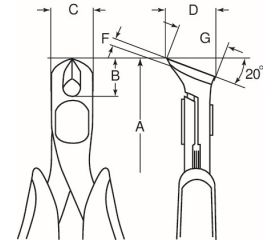 Alicates de corte oblicuo de 20° ERGO™ | 4231