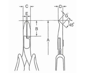 Alicates de corte oblicuo a 45° ERGO™ | 4239