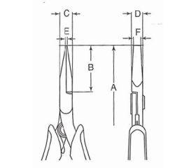 Alicates de boca plana ERGO™ con mangos bi-componente y acabado fosfatado | 4430