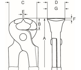 Tenazas de carpintero con mangos de PVC y acabado epoxi negro | 541D
