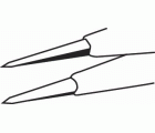 Pinzas generales de acero inoxidable no magnéticas para trabajos de montaje finos y ultra-finos, 130&nbsp;mm | 5469AMI