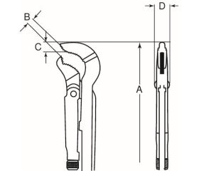 Llave para tubos combinada modelo sueco | 341-344