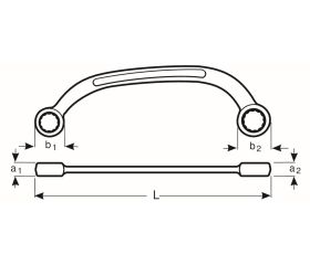 Llaves de estrella de media luna métricas de dos bocas | 1943M