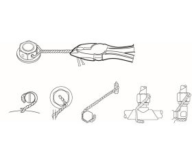 Alicates trenzadores, manejo con una sola mano | 2856