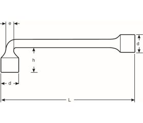 Llaves de tubo acodadas de dos bocas métricas con Dynamic-Drive™ de 6 × 6 puntos y anillo de acero inoxidable | TAH29