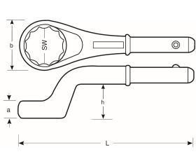 Llaves de estrella de industria pesada extra-acodadas métricas | 310M