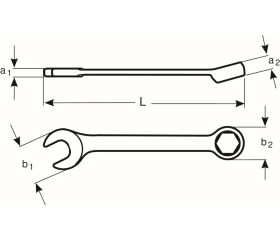 Llaves combinadas Lilliput métricas con acabado cromado | 4020L-M