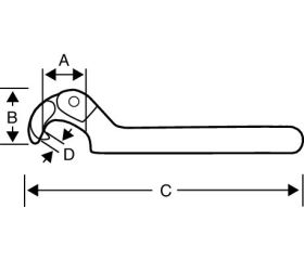 Llaves de gancho de pasador ajustable con acabado cromado | 40B