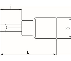 Vasos con punta con cuadrado de 1/4
