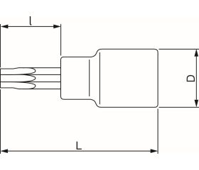Vasos con punta con cuadrado de 1/4