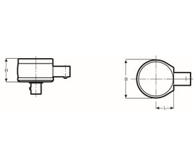 Cabeza intercambiable de carraca reversible con dispositivo de bloqueo | TAH7452-2