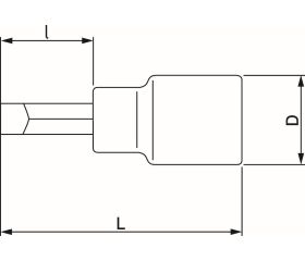 Vasos con punta con cuadrado de 3/8