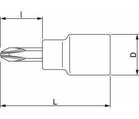 Vasos con punta con cuadrado de 1/2