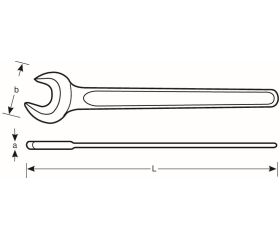 Llaves fijas de una boca métricas con acabado fosfatado | 894M