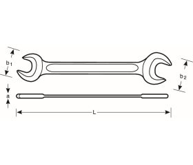 Llaves de dos bocas métricas con acabado fosfatado | 895M