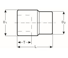 Vasos serie larga con cuadrado de 1/4