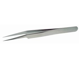 Pinzas de alta precisión, anti-magnéticas y de acero inoxidable con puntas extrafinas y ligeramente curvadas, 115 mm | TL 5A-SA