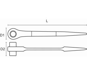Llaves de carraca para estructuras con cuadrado de 1/2