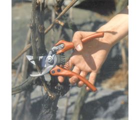 Tijeras de podar de una mano de corte deslizante con mango de composite y cabeza angulada | P1