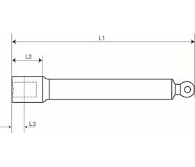 Alargaderas estriadas con cuadrado de 3/8