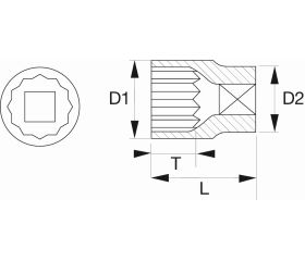 Vasos con cuadrado de 1/4