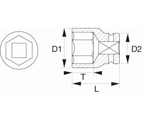 Vasos de impacto fosfatados, con cuadrado de 1-1/2