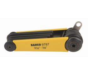 Estuches de llaves hexagonales para destornilladores acodados imperiales con placa de inserto (7 piezas) | TAHBE-9787