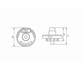 Adaptador electrónico de ángulo y par. Señal visual y audio: dos LED rojas y 10 verdes | TAM