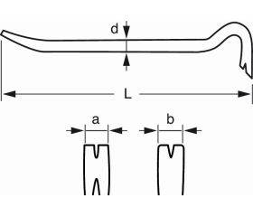 Barras desencofradoras planas con un extremo doblado y un extremo plano | WBF380