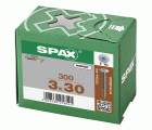 SPAX Cabeza de unión plana para paredes traseras, 3,0 x 30 mm, 300 unidades, rosca completa, cabeza de unión, T-STAR plus, 4CUT, WIROX