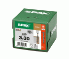 Cabezal plano SPAX para paneles traseros, 3,0 x 30 mm, 300 piezas, totalmente roscado, cabezal para paneles traseros, T-STAR plus, punta en S, WIROX
