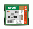 Cabeza de placa posterior plana SPAX, 3,5 x 30 mm, 300 piezas, totalmente roscada, cabeza de placa posterior, T-STAR plus, 4CUT, WIROX