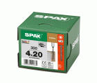 Cabezal plano SPAX para paneles traseros, 4,0 x 20 mm, 300 piezas, totalmente roscado, cabezal para paneles traseros, T-STAR plus, 4CUT, WIROX
