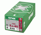 SPAX Tornillo universal, 3,5 x 40 mm, 1000 unidades, Rosca completa, Cabeza redonda, T-STAR plus T15, 4CUT, WIROX