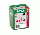 SPAX Tornillo universal, 3,5 x 12, Rosca completa, Cabeza redonda, T-STAR plus, 4CUT, BLAX, 200 piezas