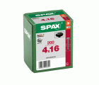 SPAX Tornillo universal, 4,0 x 16, Rosca completa, Cabeza redonda, T-STAR plus, 4CUT, BLAX, 200 piezas
