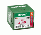 SPAX Tornillo universal, 4,0 x 40, Rosca completa, Cabeza redonda, T-STAR plus, 4CUT, BLAX, 200 piezas
