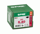 SPAX Tornillo universal, 5,0 x 35, Rosca completa, Cabeza redonda, T-STAR plus, 4CUT, BLAX, 200 piezas