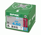 SPAX Tornillo de acero inoxidable, 4 x 50 mm, 200 unidades, Rosca completa, Cabeza redonda, T-STAR plus T20, 4CUT, Acero inoxidable A2