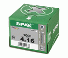 SPAX Tornillo universal, 4 x 16 mm, 1000 unidades, Rosca completa, Cabeza gota de sebo, Ranura en cruz Z2, 4CUT, WIROX