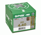 SPAX-M, 4 x 40 mm, 200 unidades, Rosca parcial, Cabeza plana, T-STAR plus T20, Punta CUT, WIROX