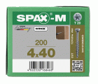 SPAX-M, 4 x 40 mm, 200 unidades, Rosca parcial, Cabeza plana, T-STAR plus T20, Punta CUT, WIROX