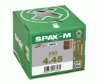 SPAX-M, 4 x 45 mm, 200 unidades, Rosca parcial, Cabeza plana, T-STAR plus T20, Punta CUT, WIROX