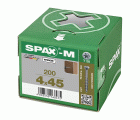 SPAX-M, 4 x 45 mm, 200 unidades, Rosca parcial, Cabeza plana, T-STAR plus T20, Punta CUT, WIROX