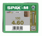SPAX-M, 4 x 60 mm, 100 unidades, Rosca parcial, Cabeza plana, T-STAR plus T20, Punta CUT, WIROX