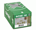 SPAX-M, 4,5 x 50 mm, 200 unidades, Rosca parcial, Cabeza plana, T-STAR plus T20, Punta CUT, WIROX