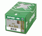 SPAX-M, 4,5 x 50 mm, 200 unidades, Rosca parcial, Cabeza plana, T-STAR plus T20, Punta CUT, WIROX
