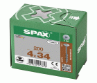 SPAX Cabeza de unión plana para cuerpo, 4,0 x 34 mm, 200 unidades, rosca parcial, cabeza de unión, T-STAR plus, 4CUT, niquelada